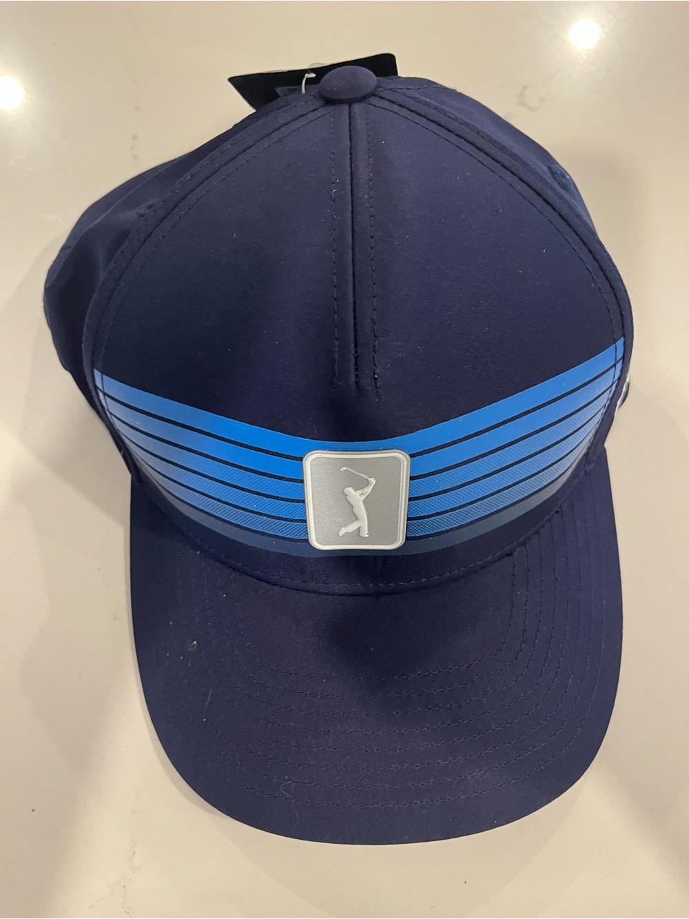 PGA Tour Navy Cap with Blue Gradient Stripes NWT ⛳️